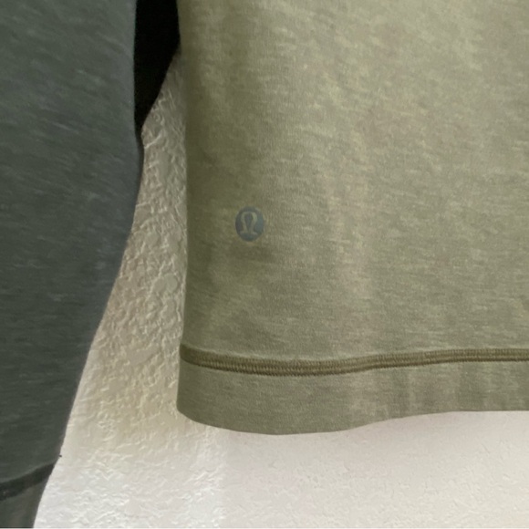 LULULEMON Olive Army Green Colorblock Men’s Pullover Hoodie - Picture 8 of 12